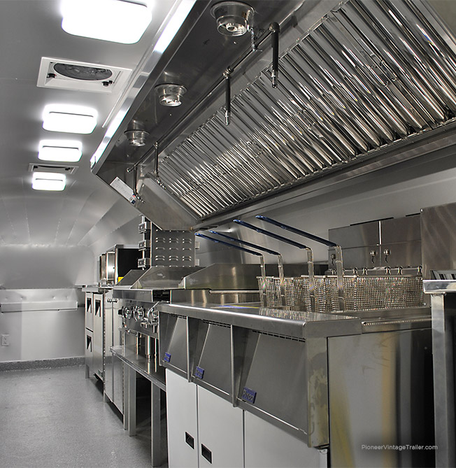 Airstream vending trailer with stainless kitchen