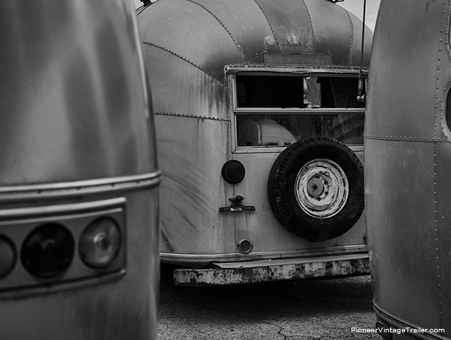 Old Airstream trailers