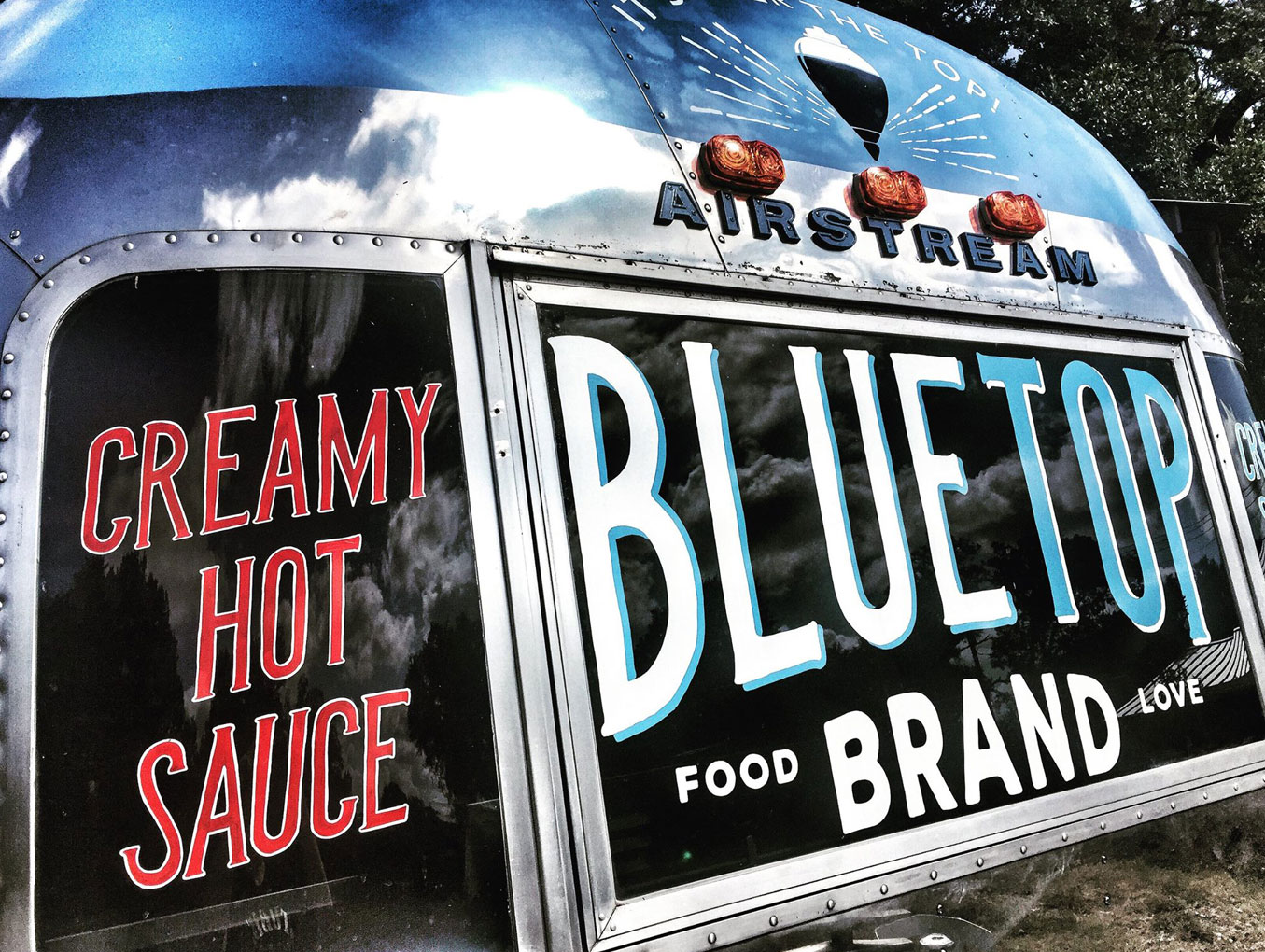 Blue Top Brand hot sauce vending trailer