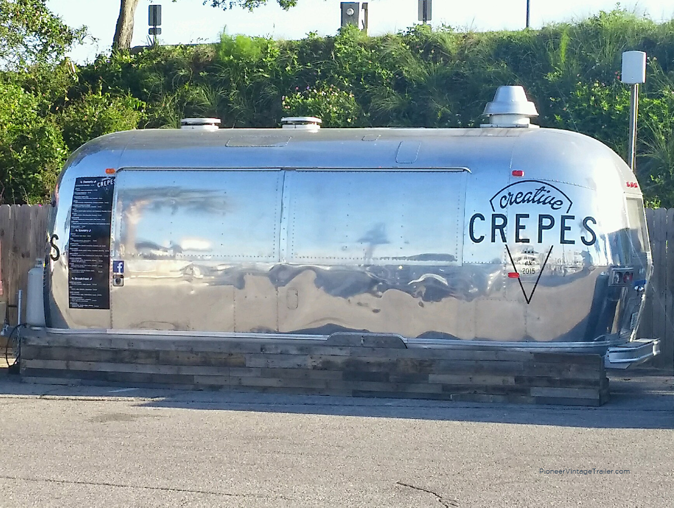 Creative Crepes Airstream trailer - on location