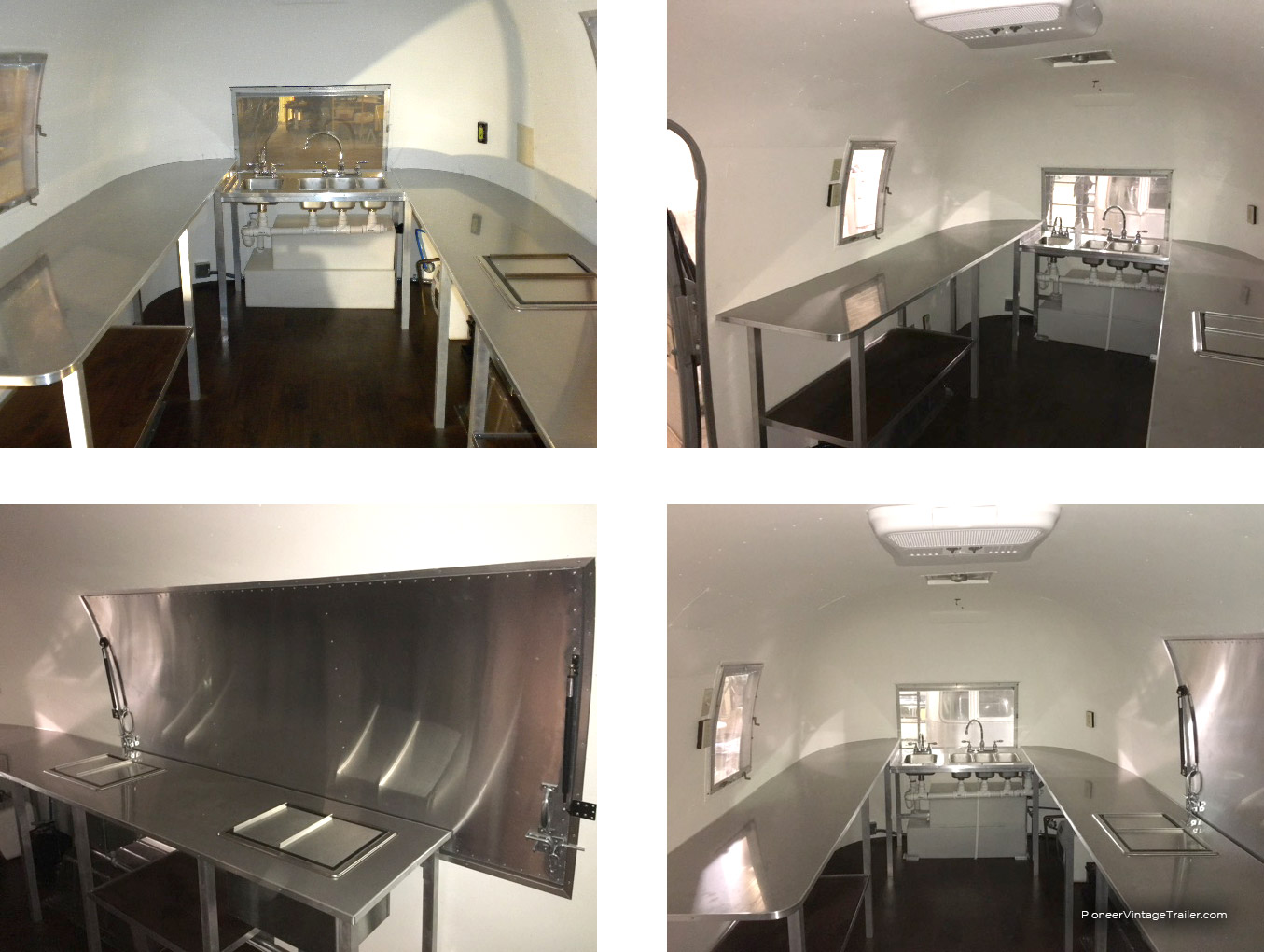 1966 Airstream Globetrotter - interior outfitted for food trailer