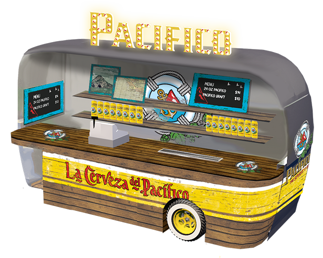 Pacifico indoor Airstream bar concept drawing 2