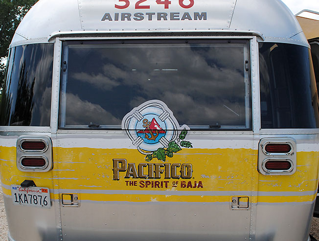 Rear of Airstream Pacifico vending trailer