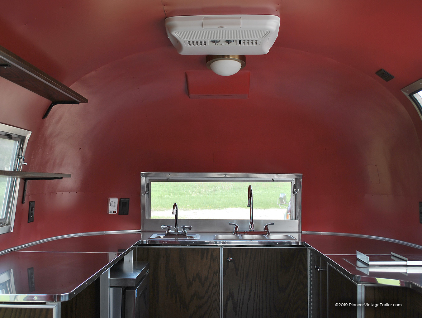 Airstream beer/cocktail trailer - interior