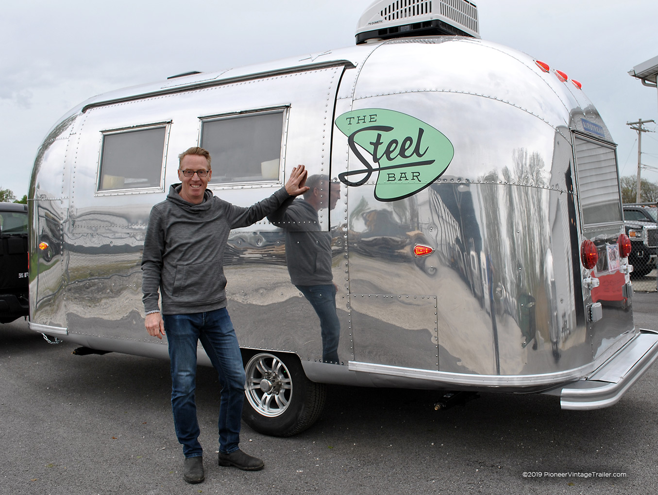Steel Bokhof with his new Steel Bar Airstream