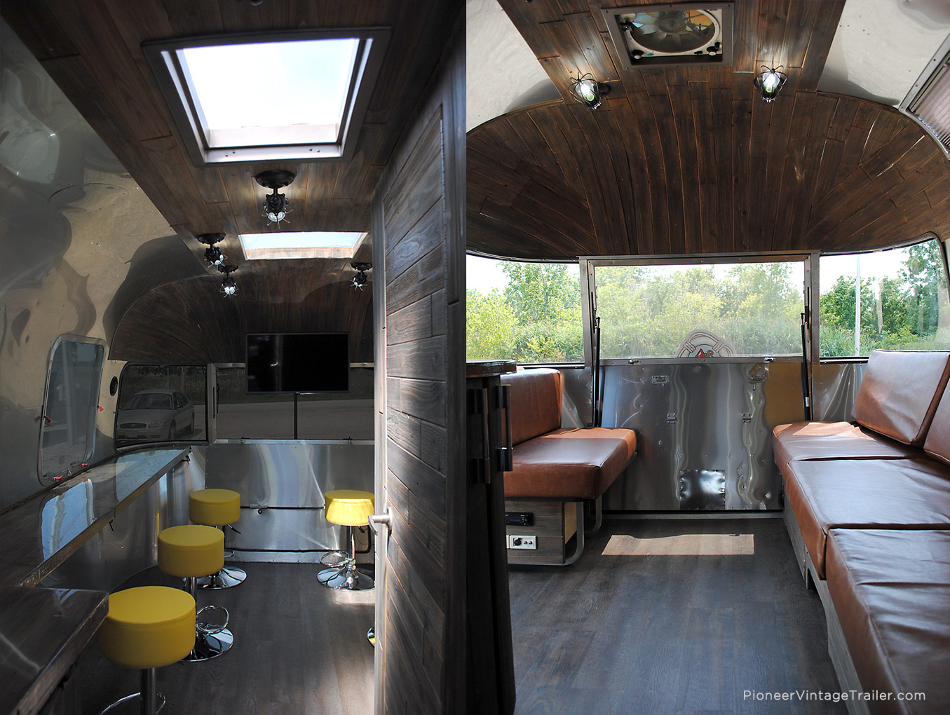 Airstream International inside wood interior