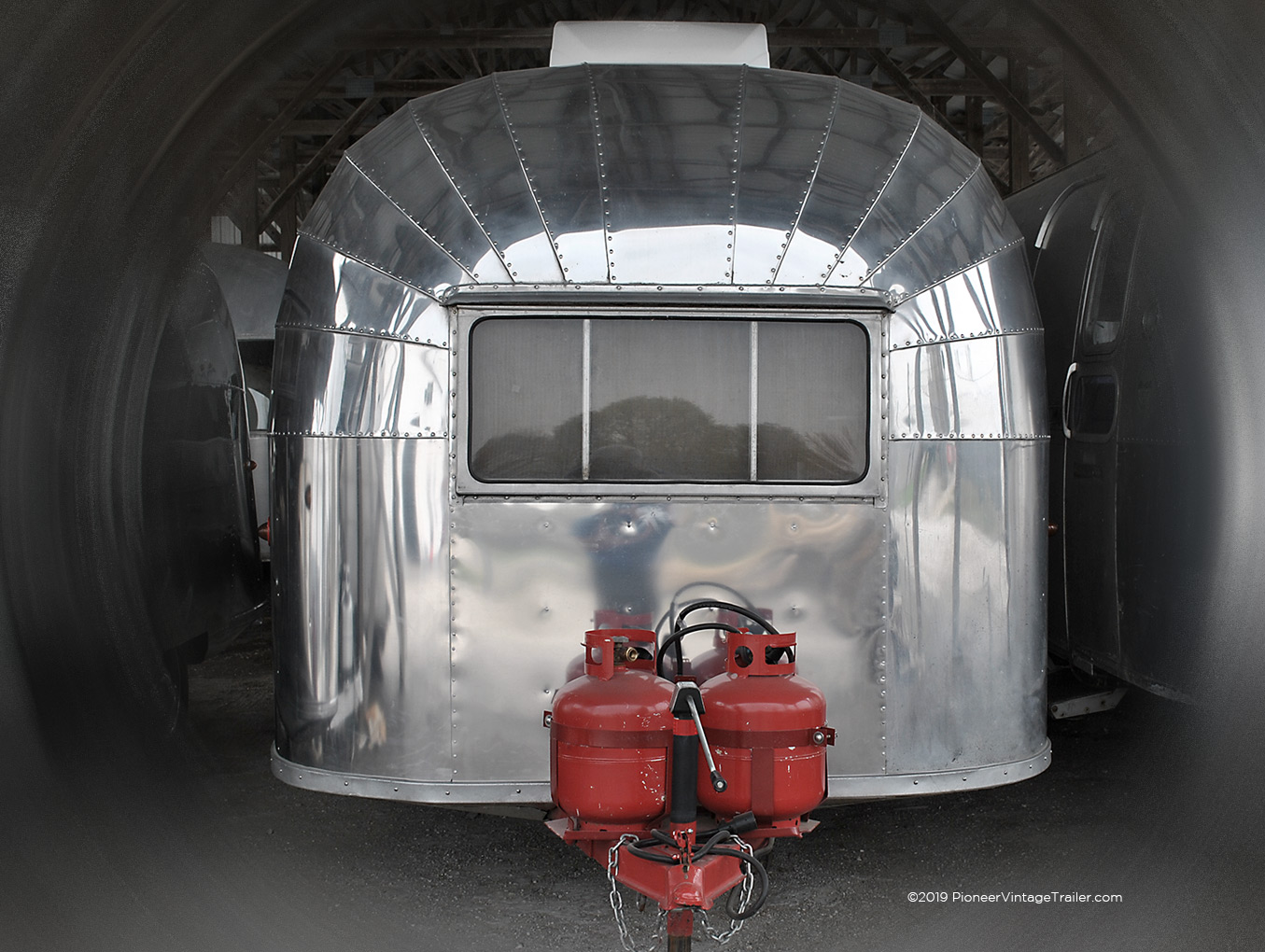 1954 Airstream Wanderer whale tail
