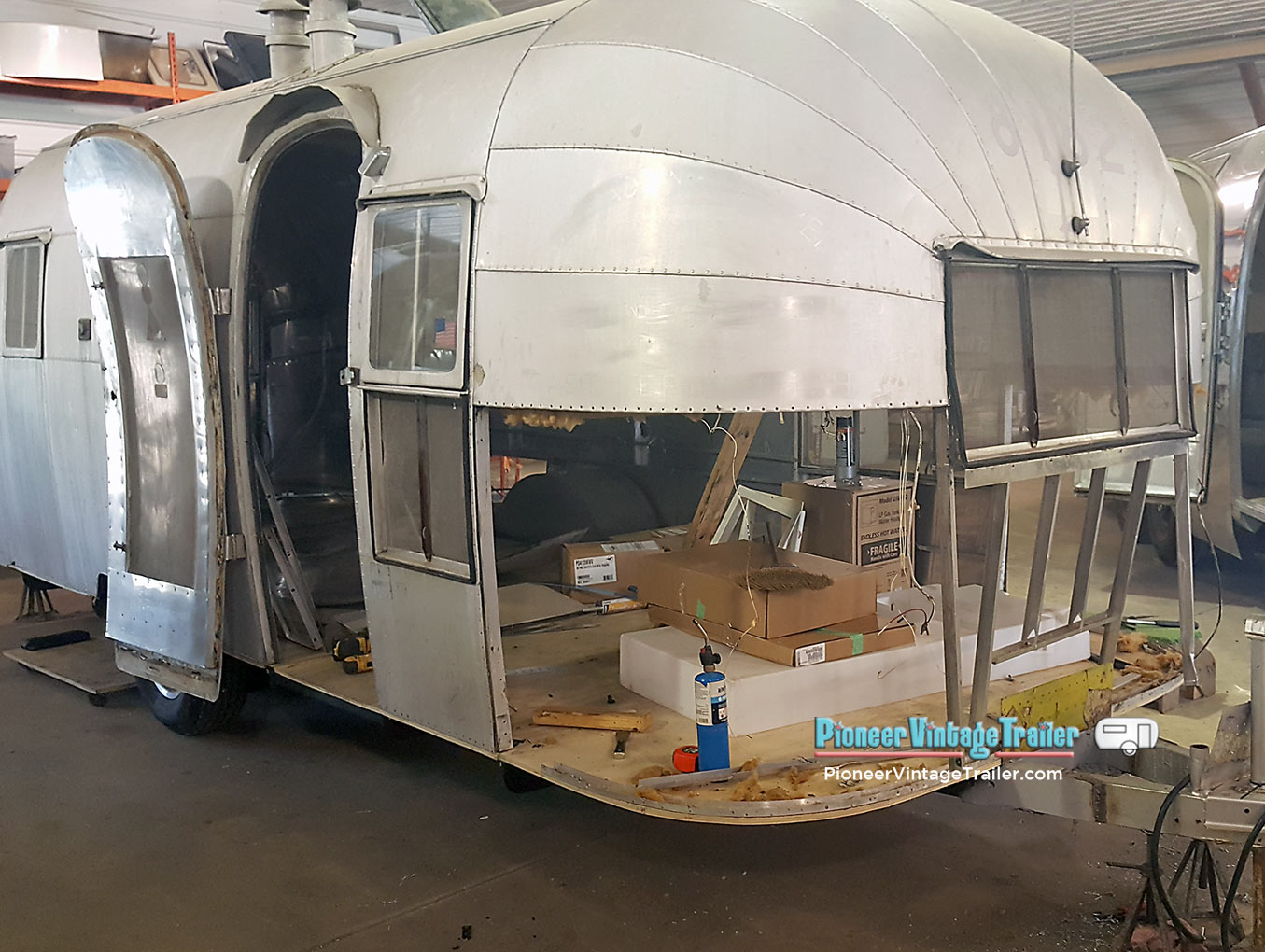 1957 Airstream Caravanner getting new front panels