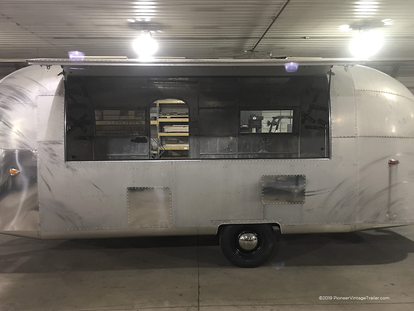Airstream vending trailer with open serving window
