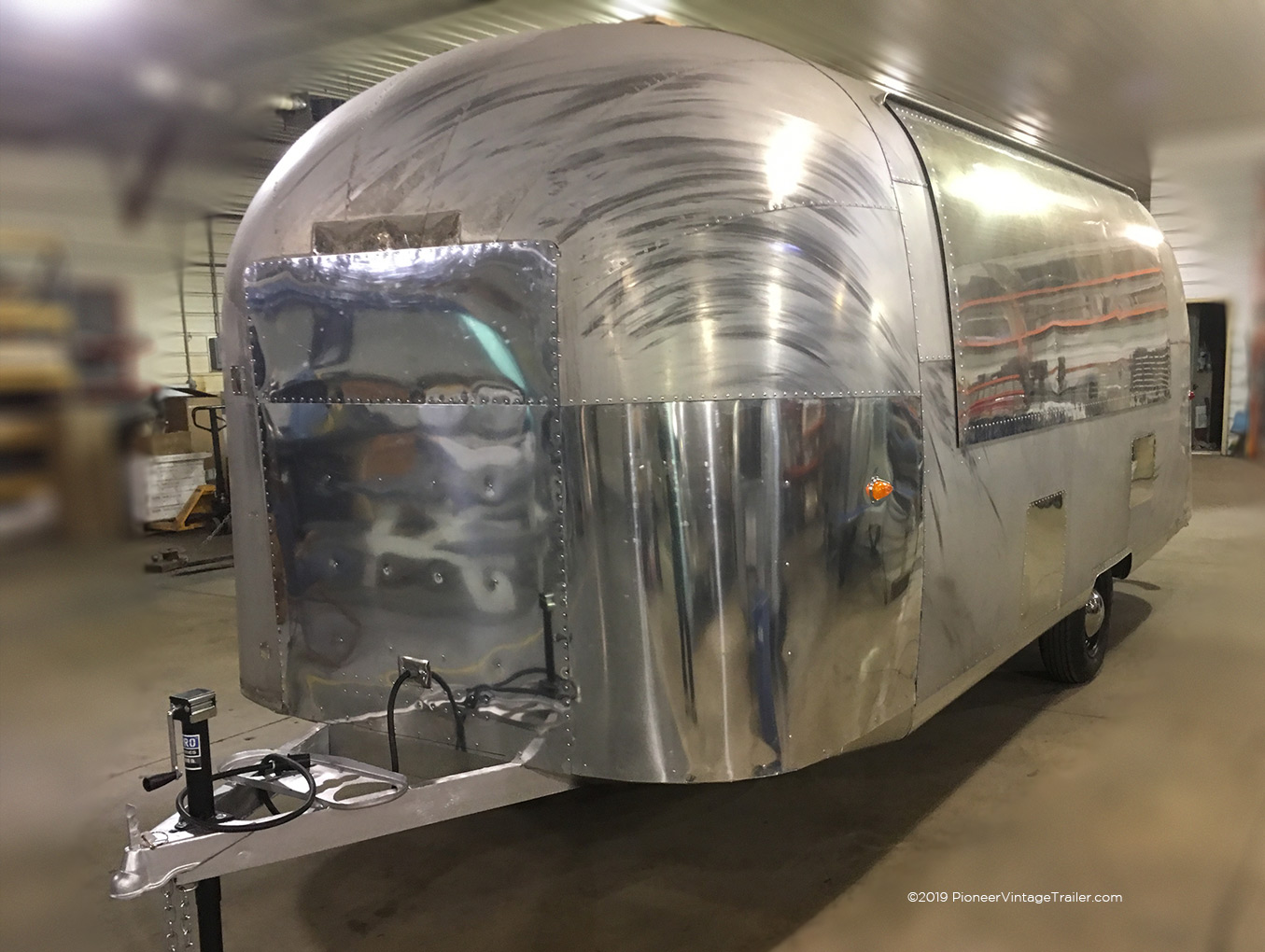 Airstream event trailer with serving window