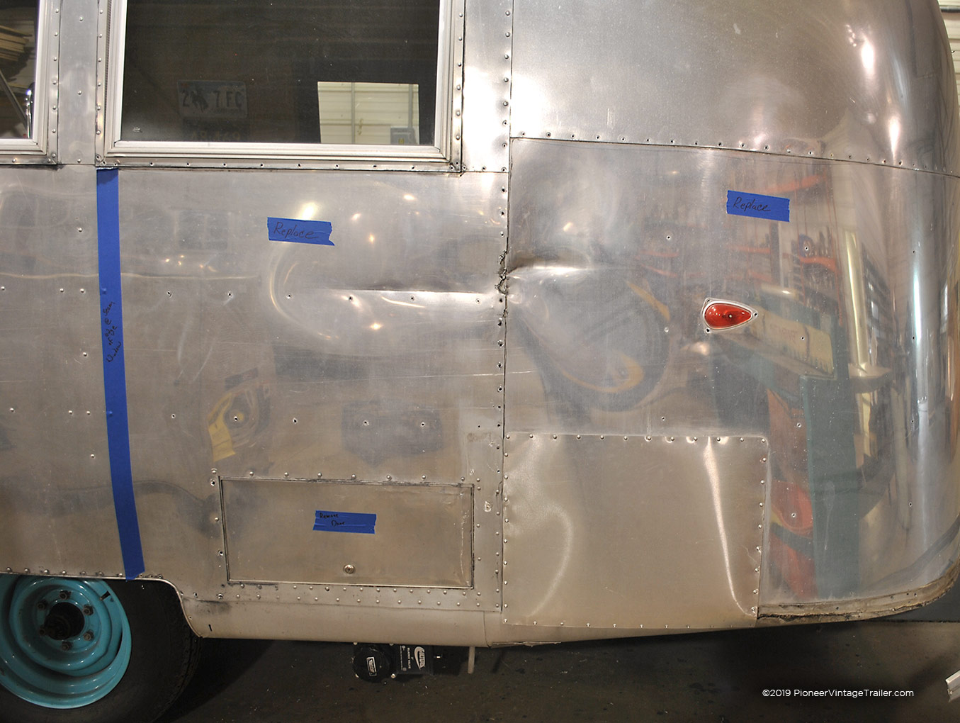 Airstream dented panels