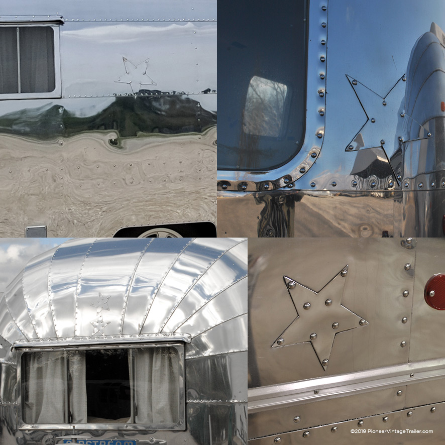 Airstreams with riveted star patch