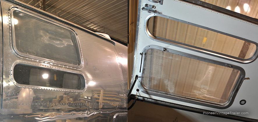 Airstream serving hatch with 2 windows