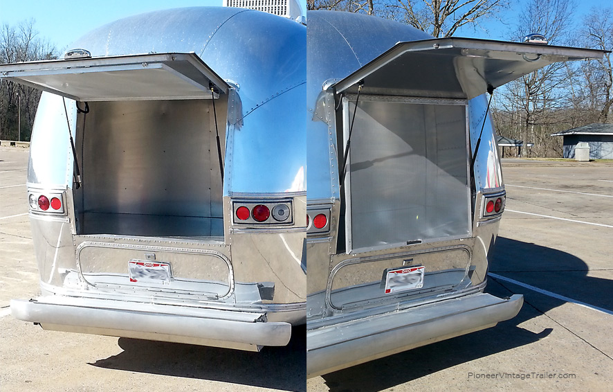 Airstream hatch for Green Egg grill