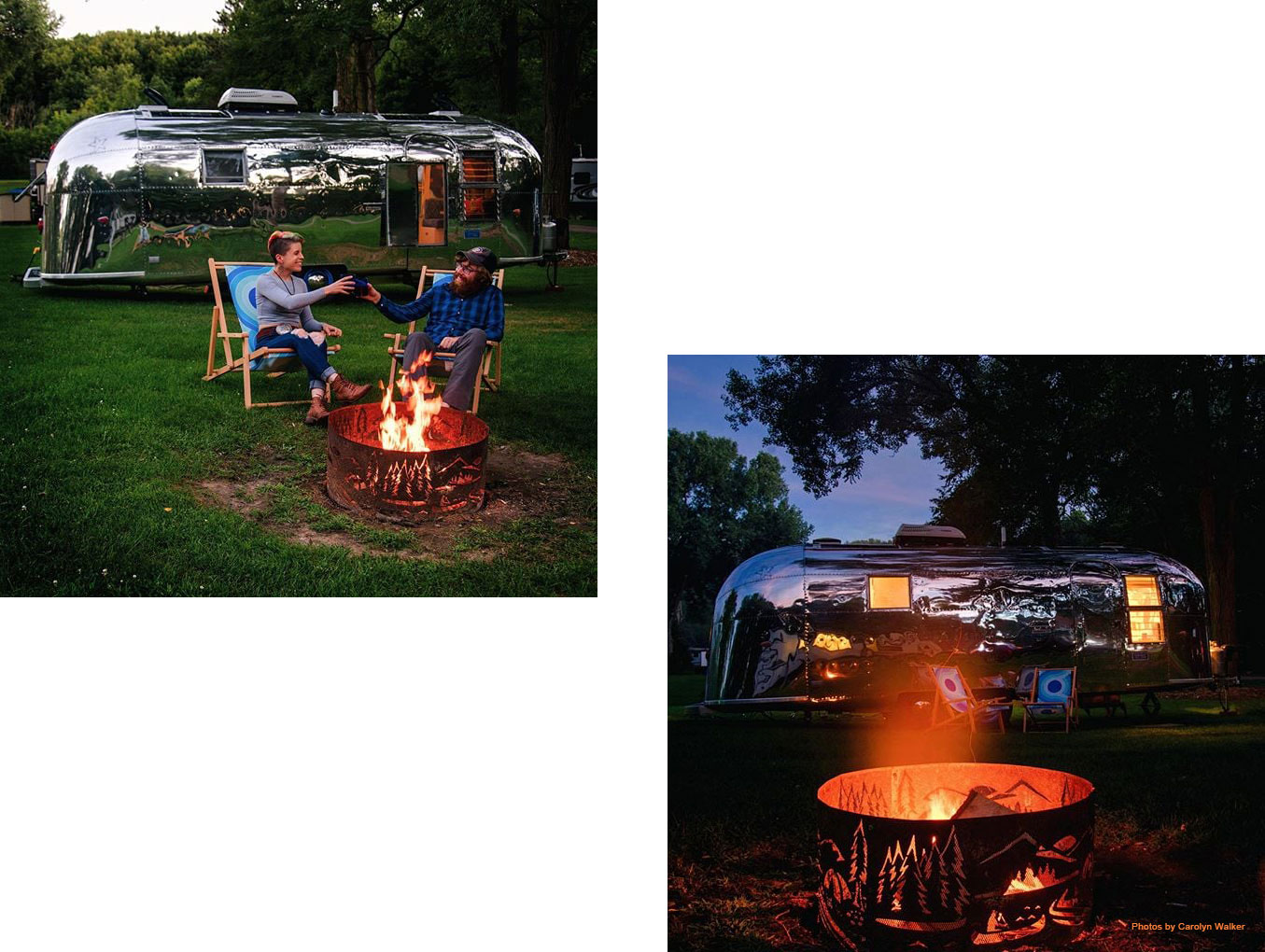 Airstream Overlander campfire camping