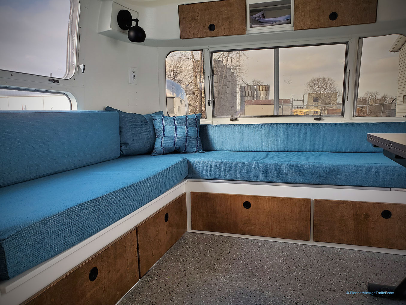 1969 Airstream Overlander front seating area