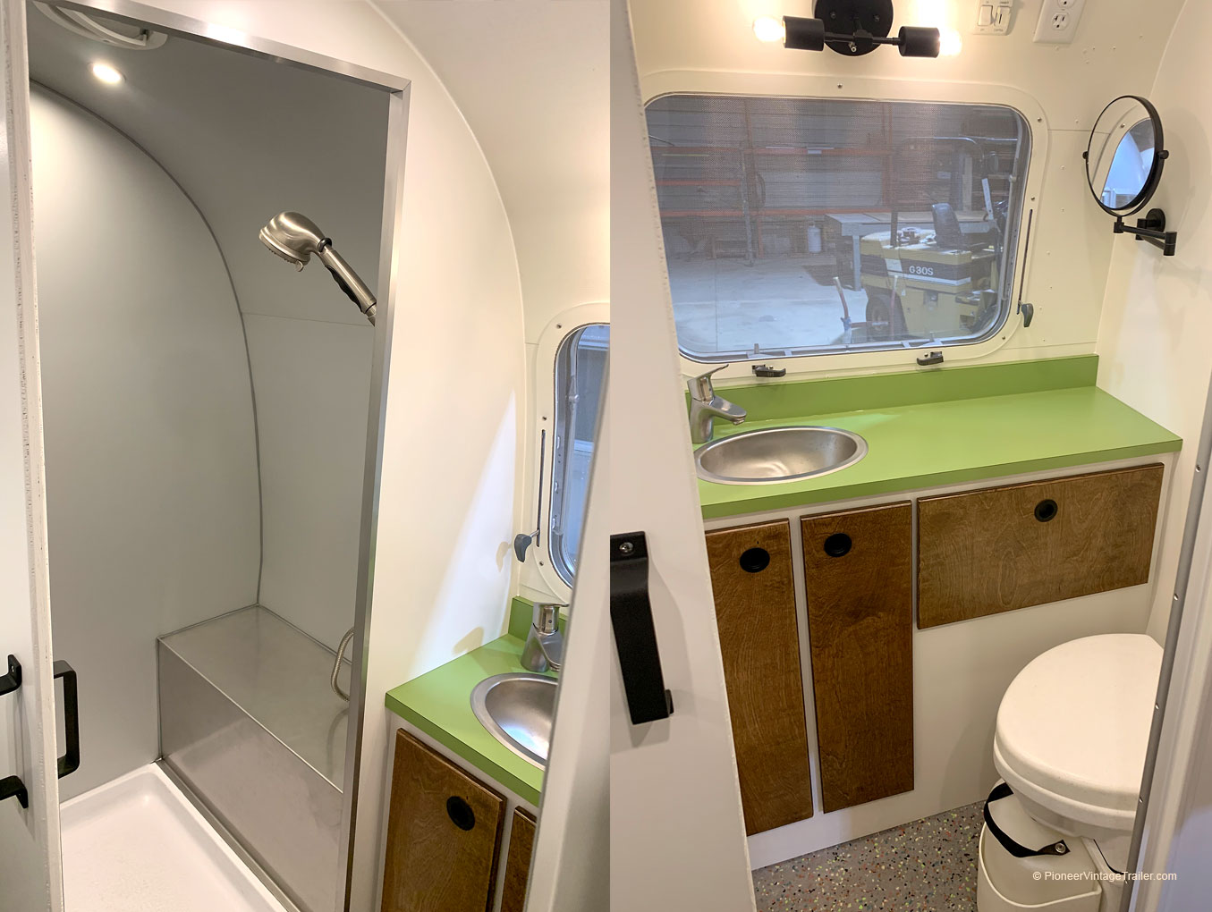 1969 Airstream Overlander bathroom and shower restoration