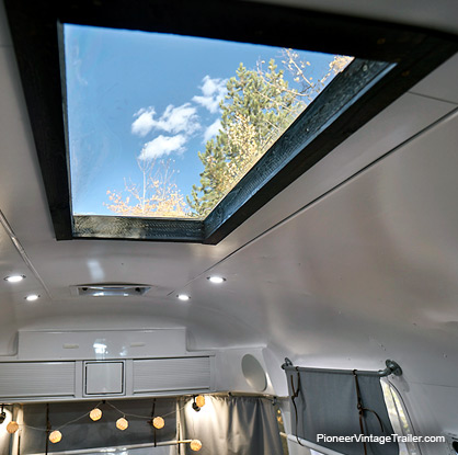 skylight installed in Airstream trailer
